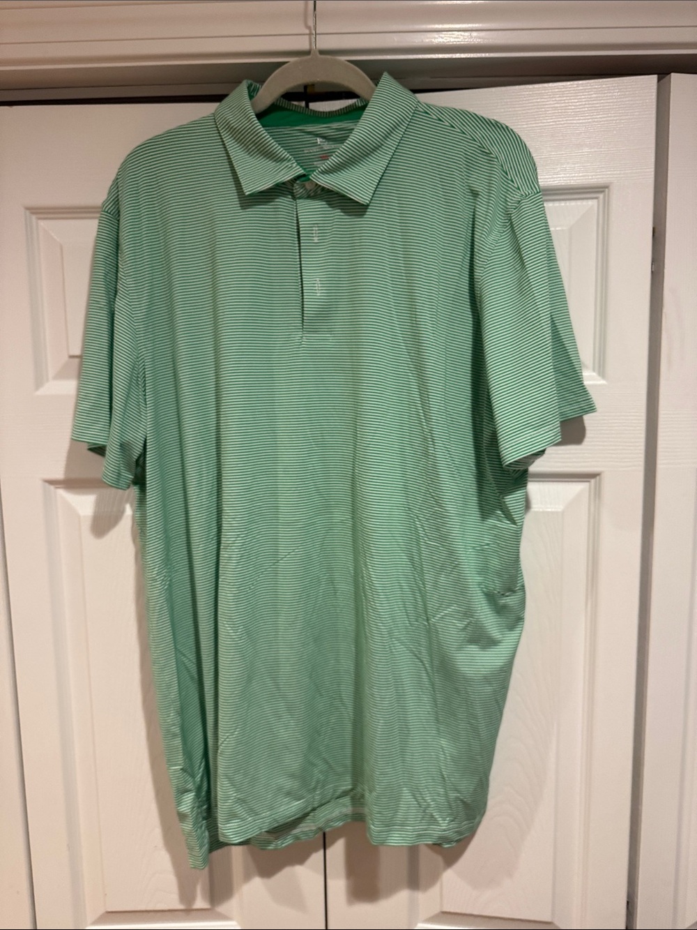 Southern Tide Mint Green Thin-Striped Polo